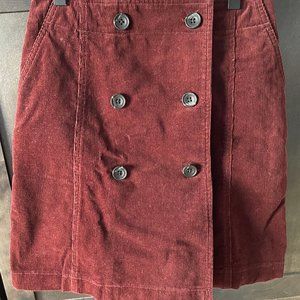 Corduroy Burgundy Wrap Skirt size 0 - Uniqlo (Ines de la Fressange)